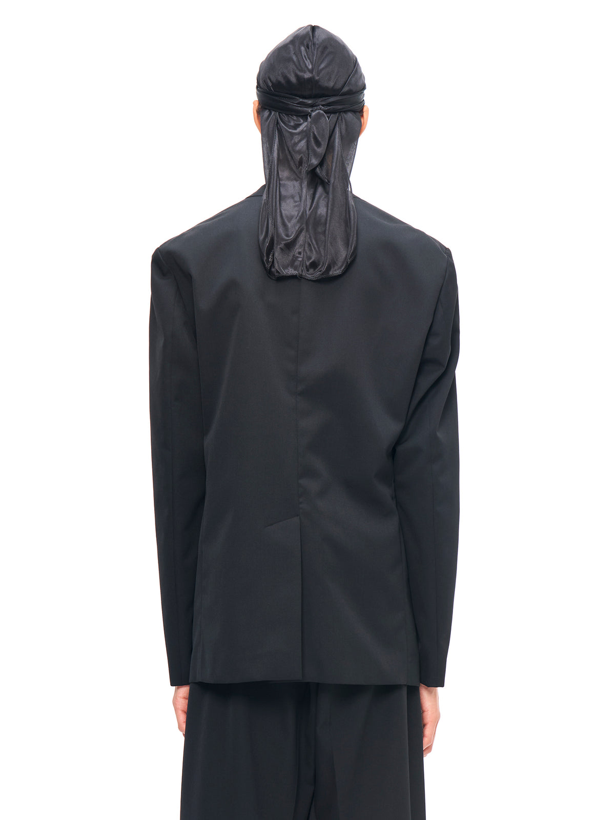 Y NECK JACKET BLACK