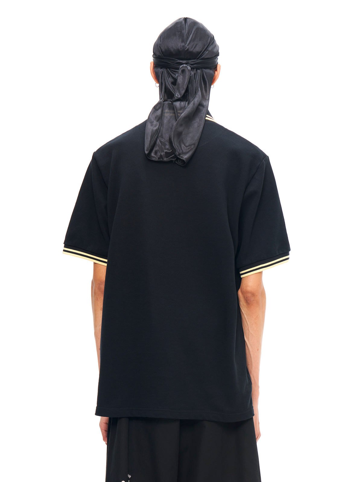 YNECK POLO SHIRTS BLACK