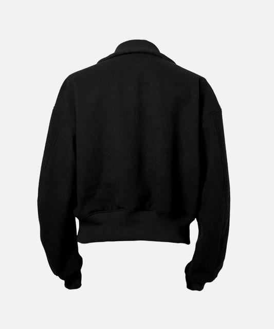 CROPPED FLIGHT JACKET BLACK