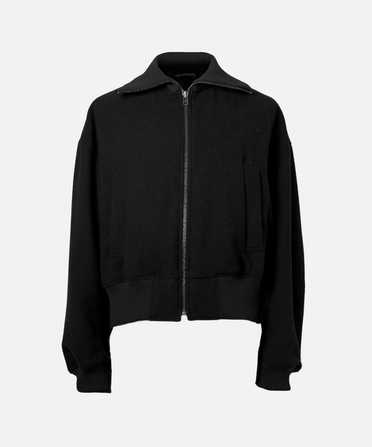 CROPPED FLIGHT JACKET BLACK