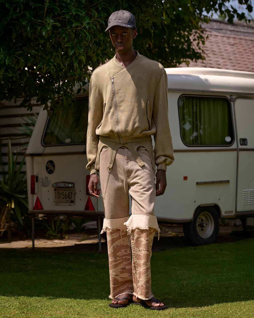 YNECK MA-1 JERSEY KHAKI