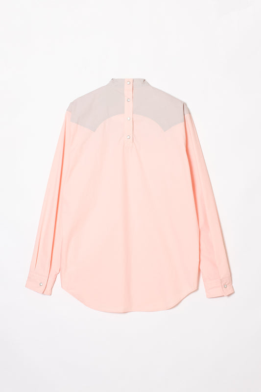 SCARF COLLAR WESTERN SHIRT PINK