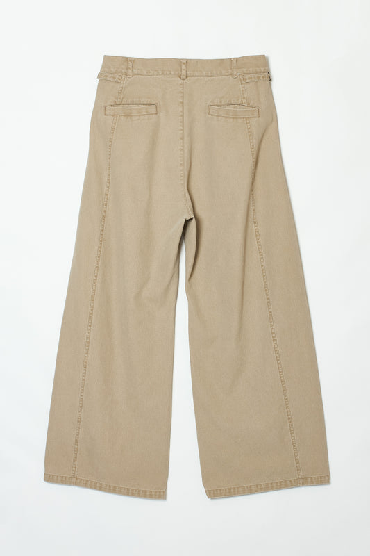 TWO TUCK PANTS BEIGE