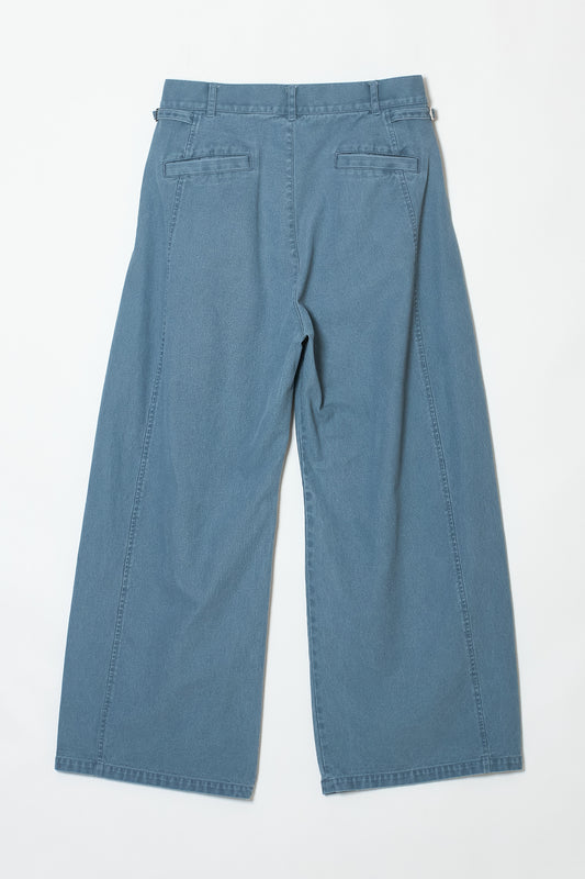 TWO TUCK PANTS BLUE