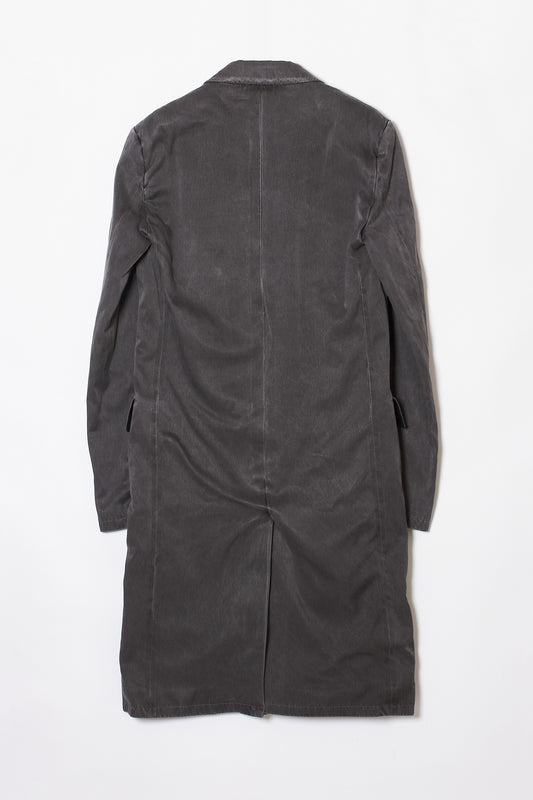 PIGMENT DYED CUPRO CHESTER COAT BLACK