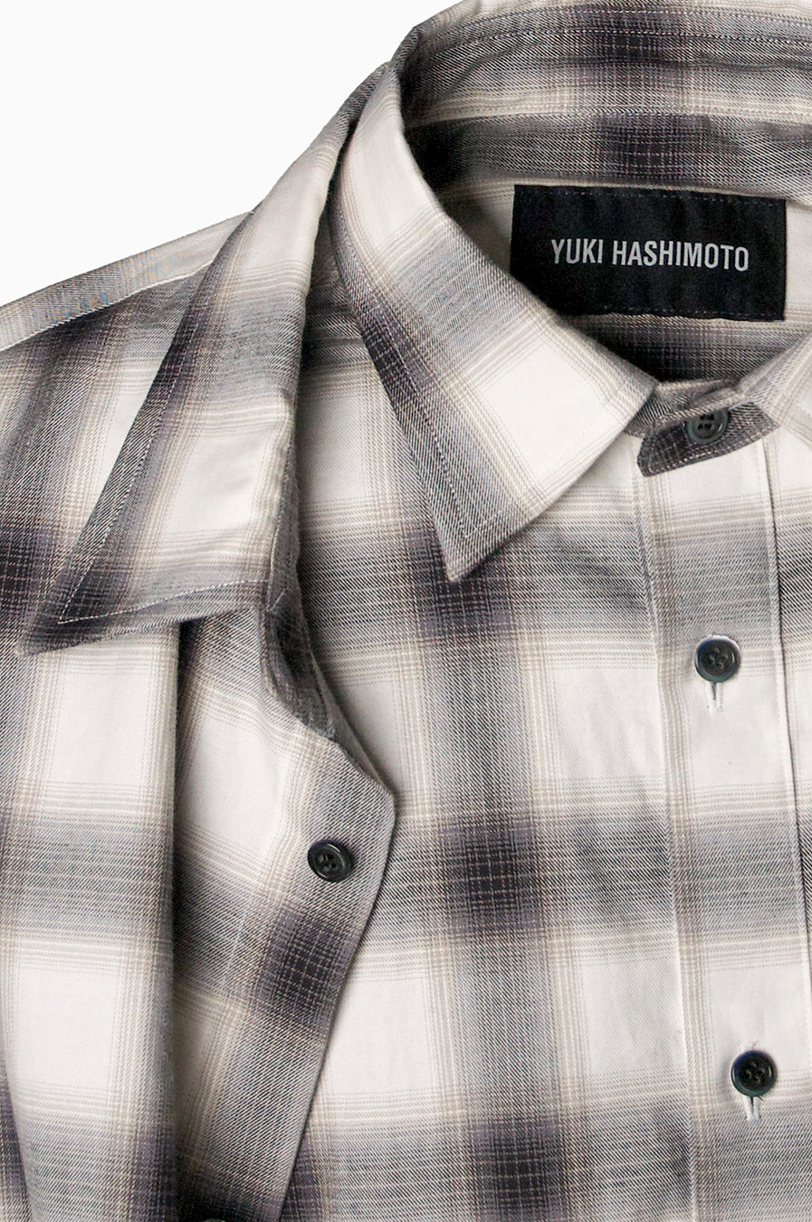Ex. DOUBLE LAYERED SHIRTS OMBRE CHECK