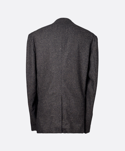 Y-NECK JACKET DARK BROWN