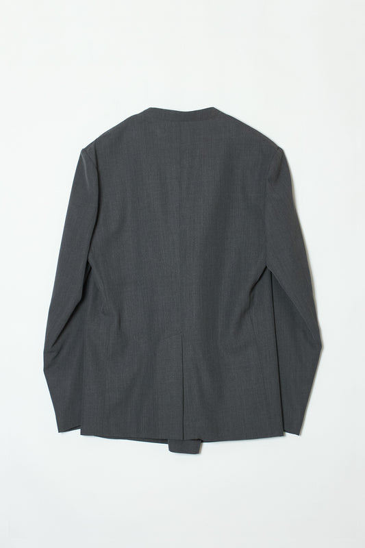 Y NECK JACKET GREY
