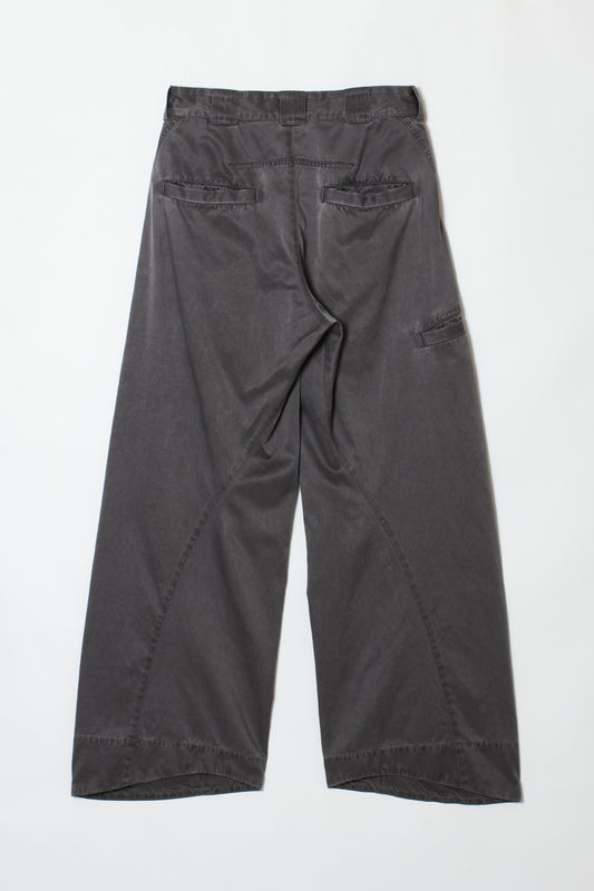 WASHED TWISTED WORK PANTS BLACK