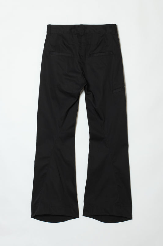 TWISTED FLARED PANTS BLACK