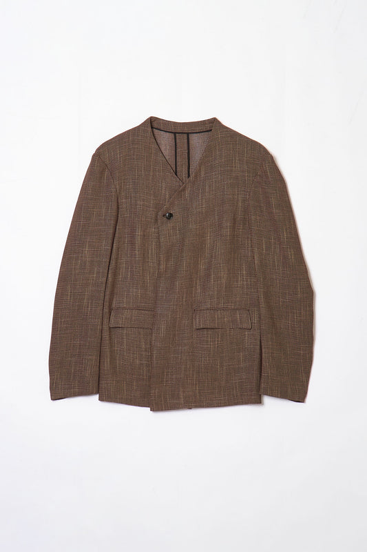 YNECK JACKET BROWN