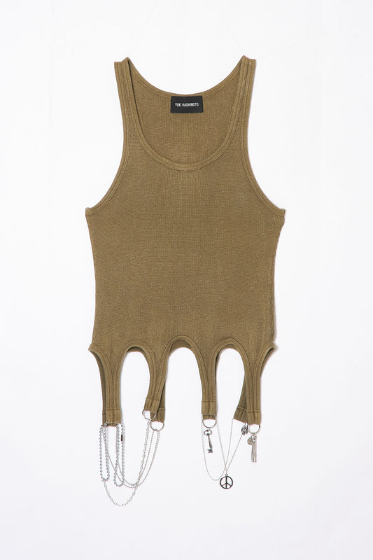MULTIPLE HEM TANK TOP KHAKI