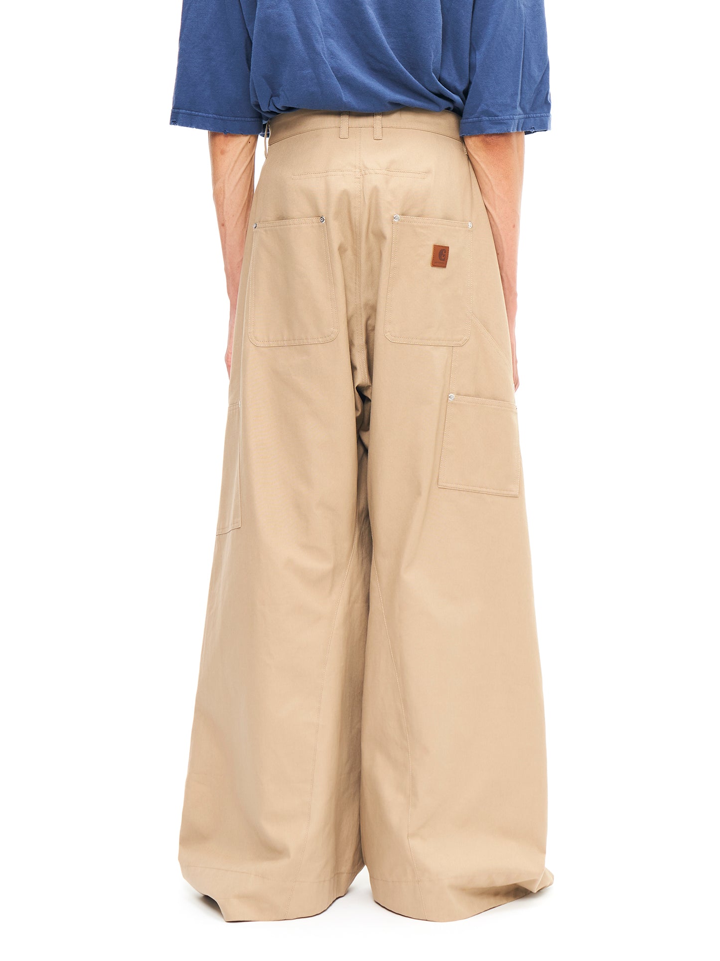 BAGGY TWISTED DOUBLE KNEE PANTS BEIGE