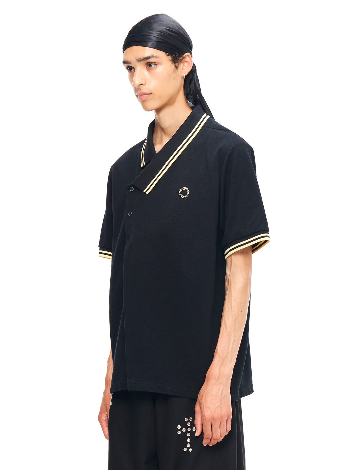 YNECK POLO SHIRTS BLACK