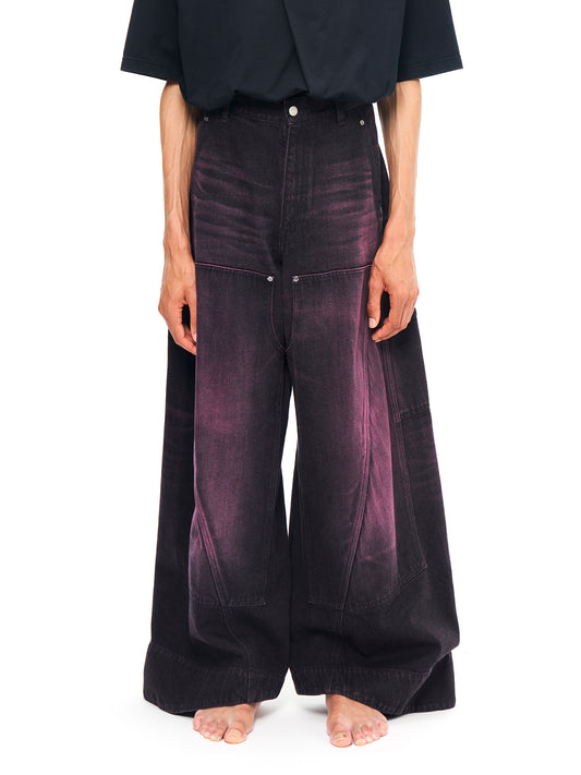 BAGGY TWISTED DOUBLE KNEE JEANS BLACK