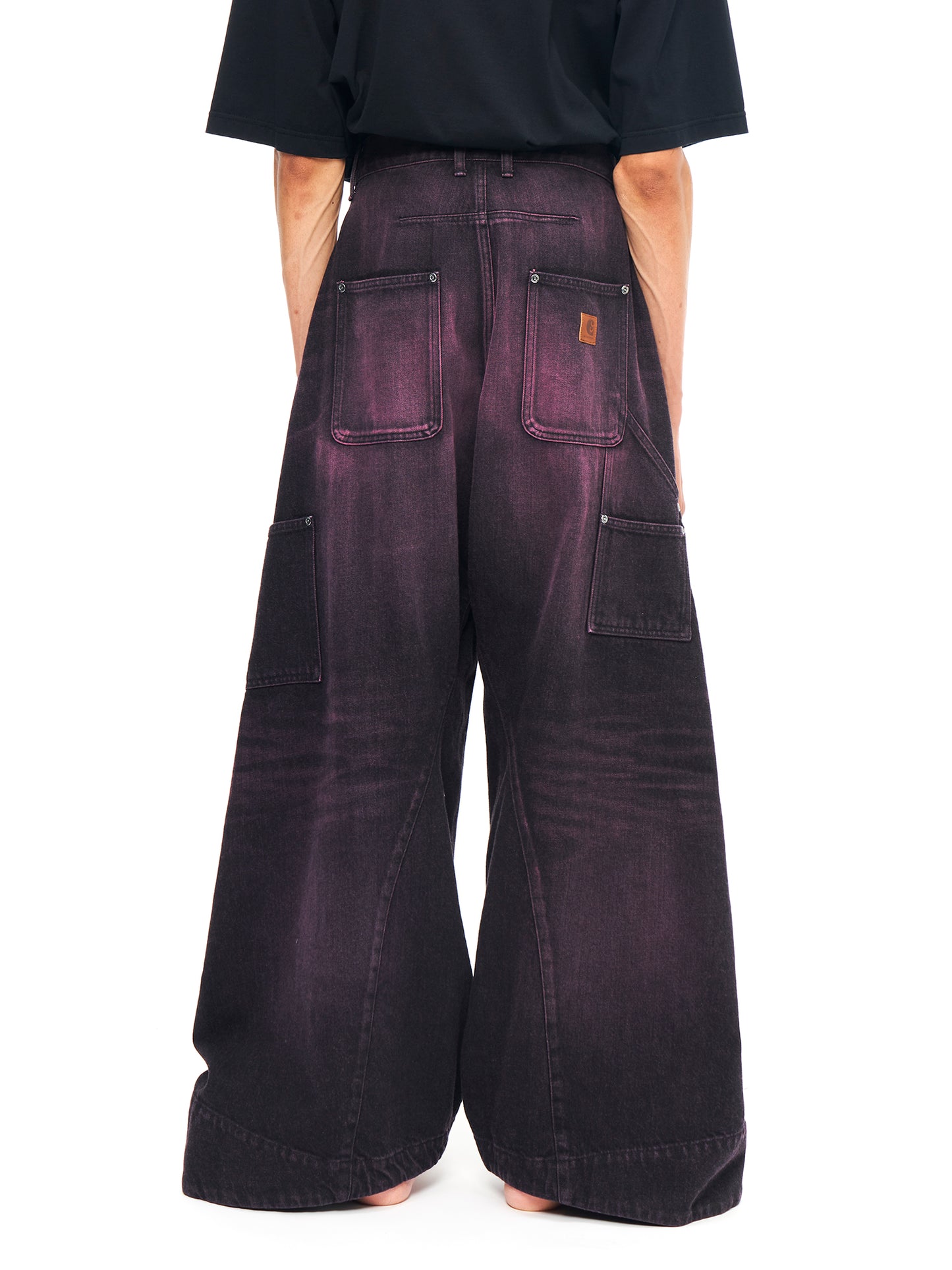 BAGGY TWISTED DOUBLE KNEE JEANS BLACK