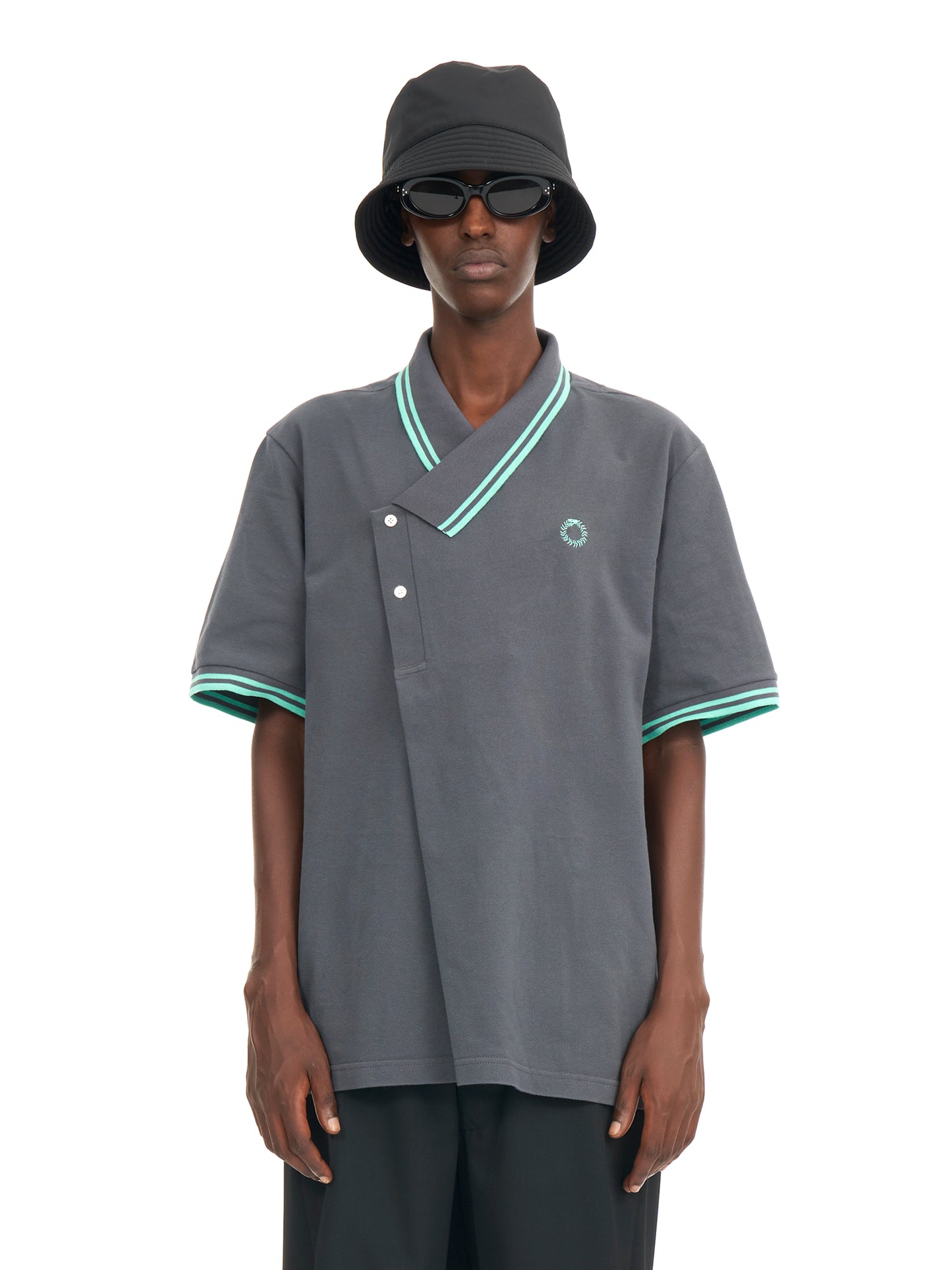 YNECK POLO SHIRTS GREY