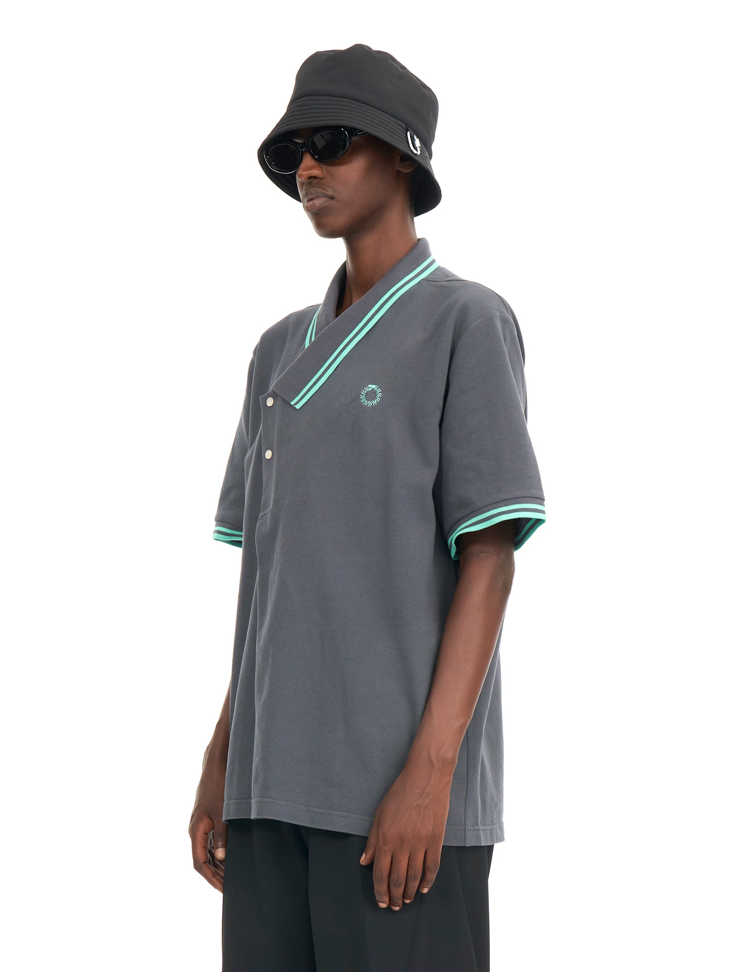 YNECK POLO SHIRTS GREY