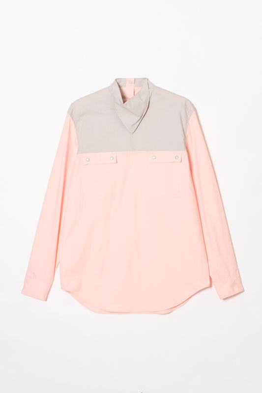 SCARF COLLAR WESTERN SHIRT PINK