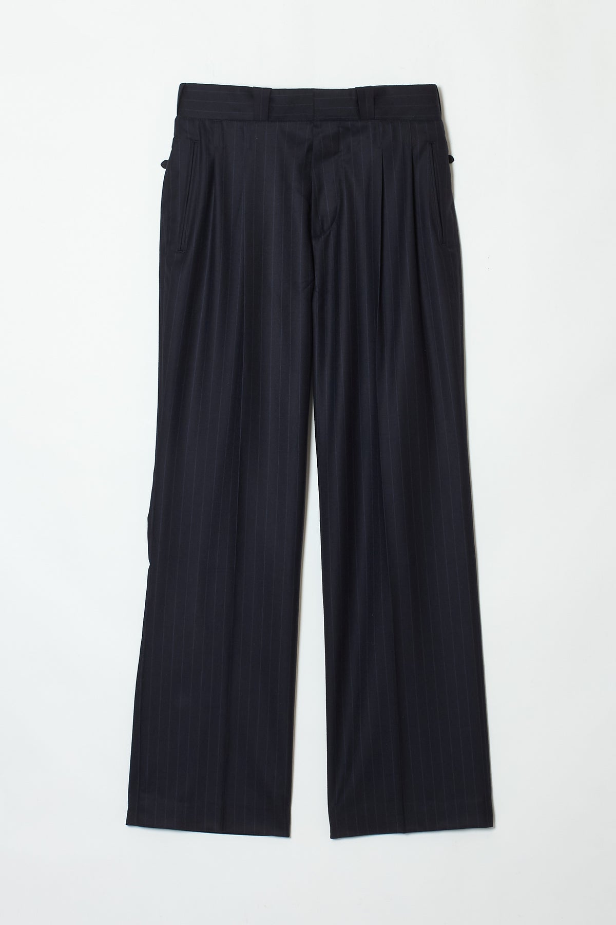 STRAIGHT STRIPE TROUSERS NAVY STRIPE