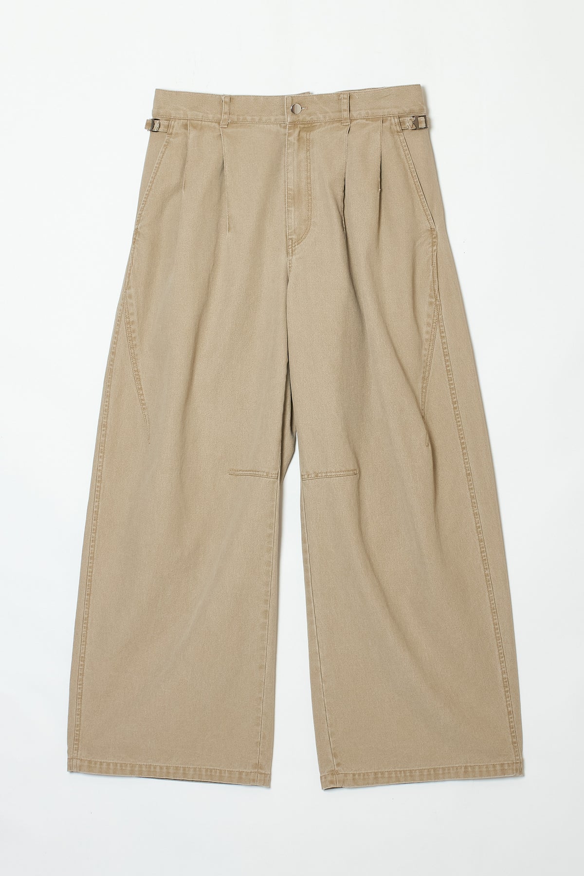 TWO TUCK PANTS BEIGE