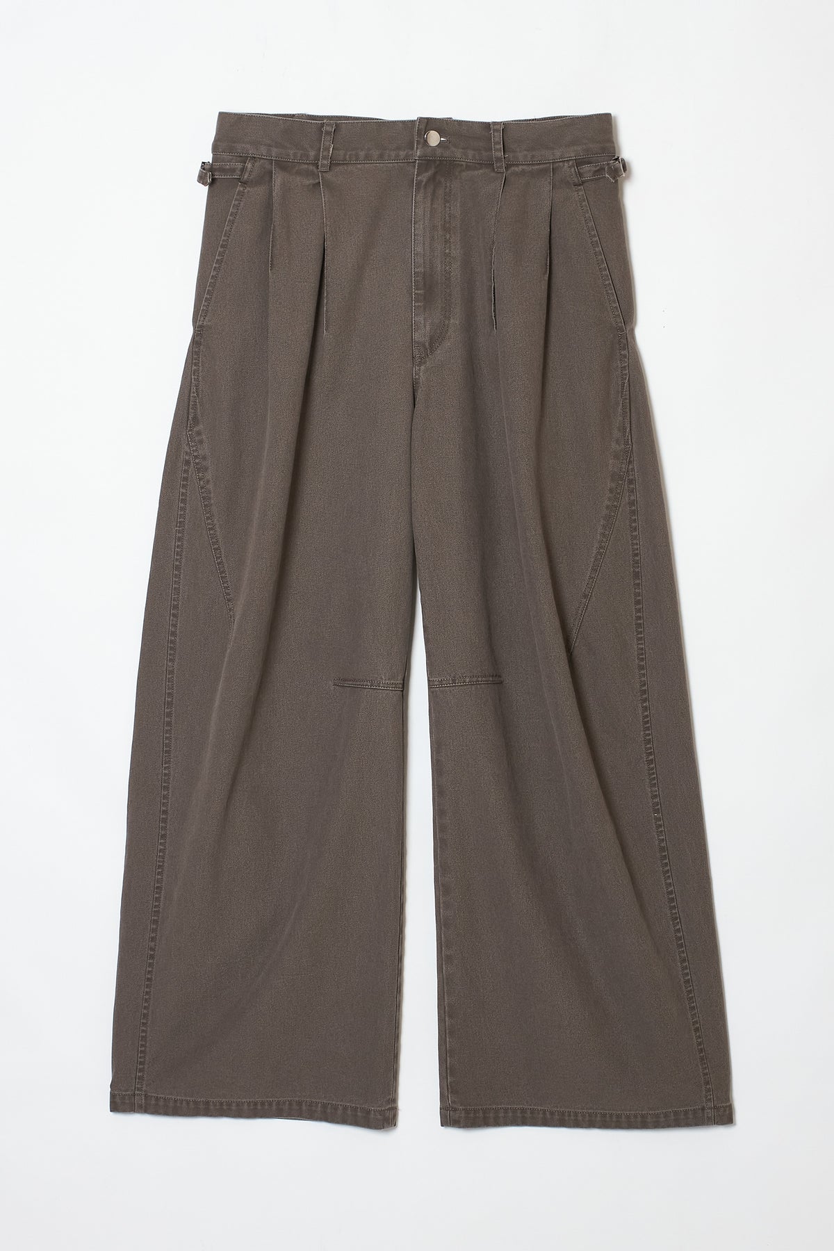 TWO TUCK PANTS BROWN