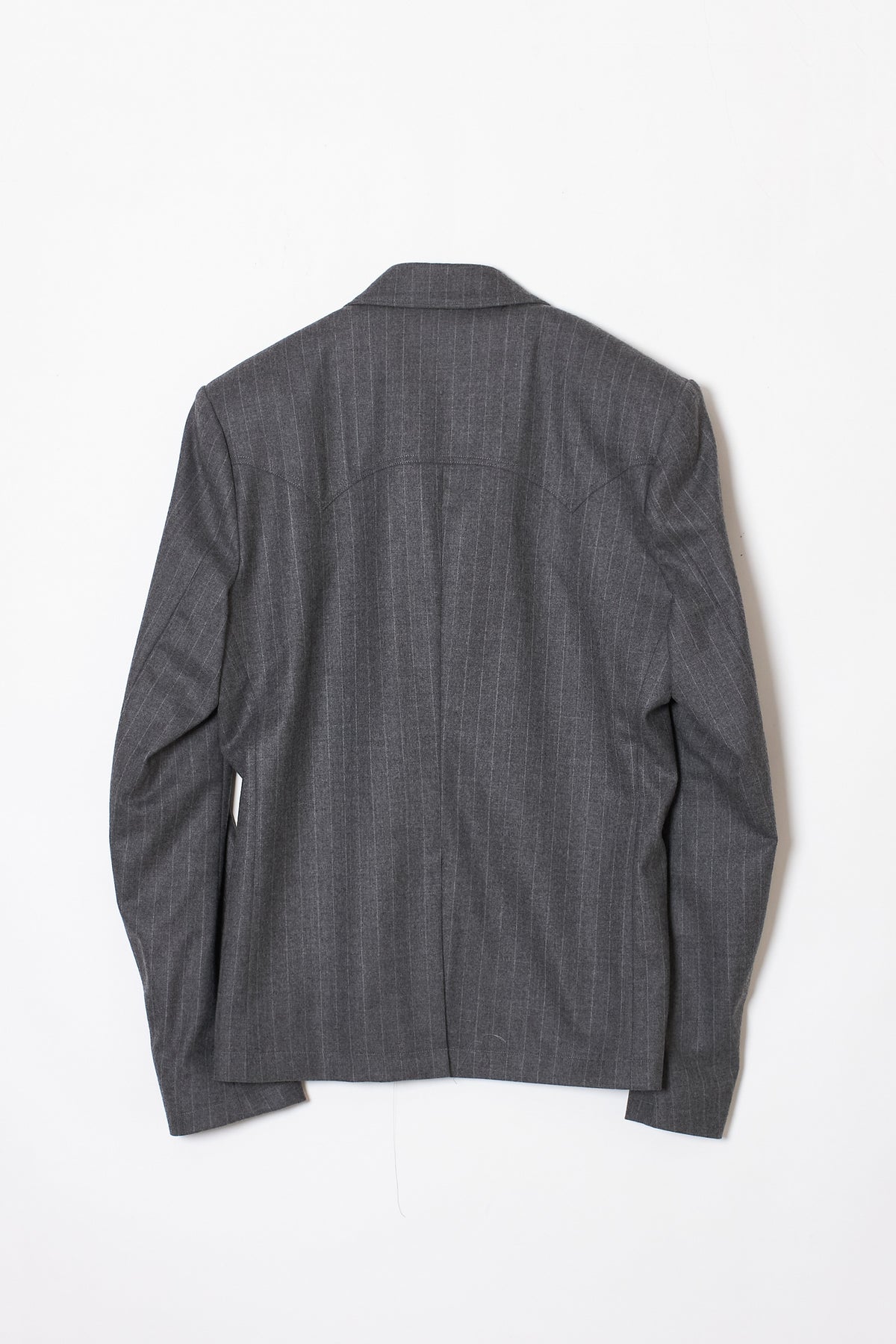 WESTERN YOKE TAILORED JACKET GREY STRIPE