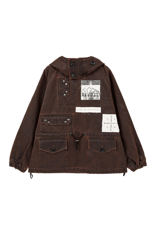 ANORAK JACKET BROWN