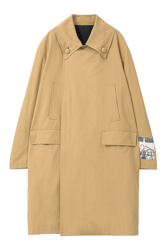 BUTTON-DOWN PEA COAT BEIGE