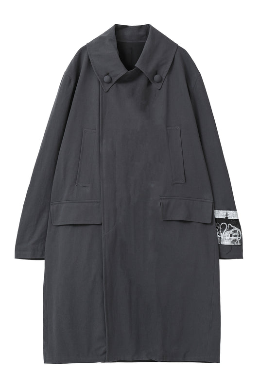 BUTTON-DOWN PEA COAT GREY