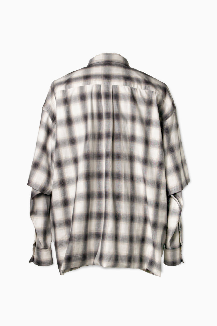 Ex. DOUBLE LAYERED SHIRTS OMBRE CHECK