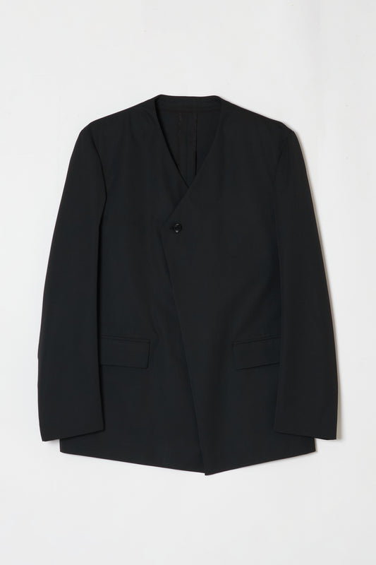 Y NECK JACKET BLACK