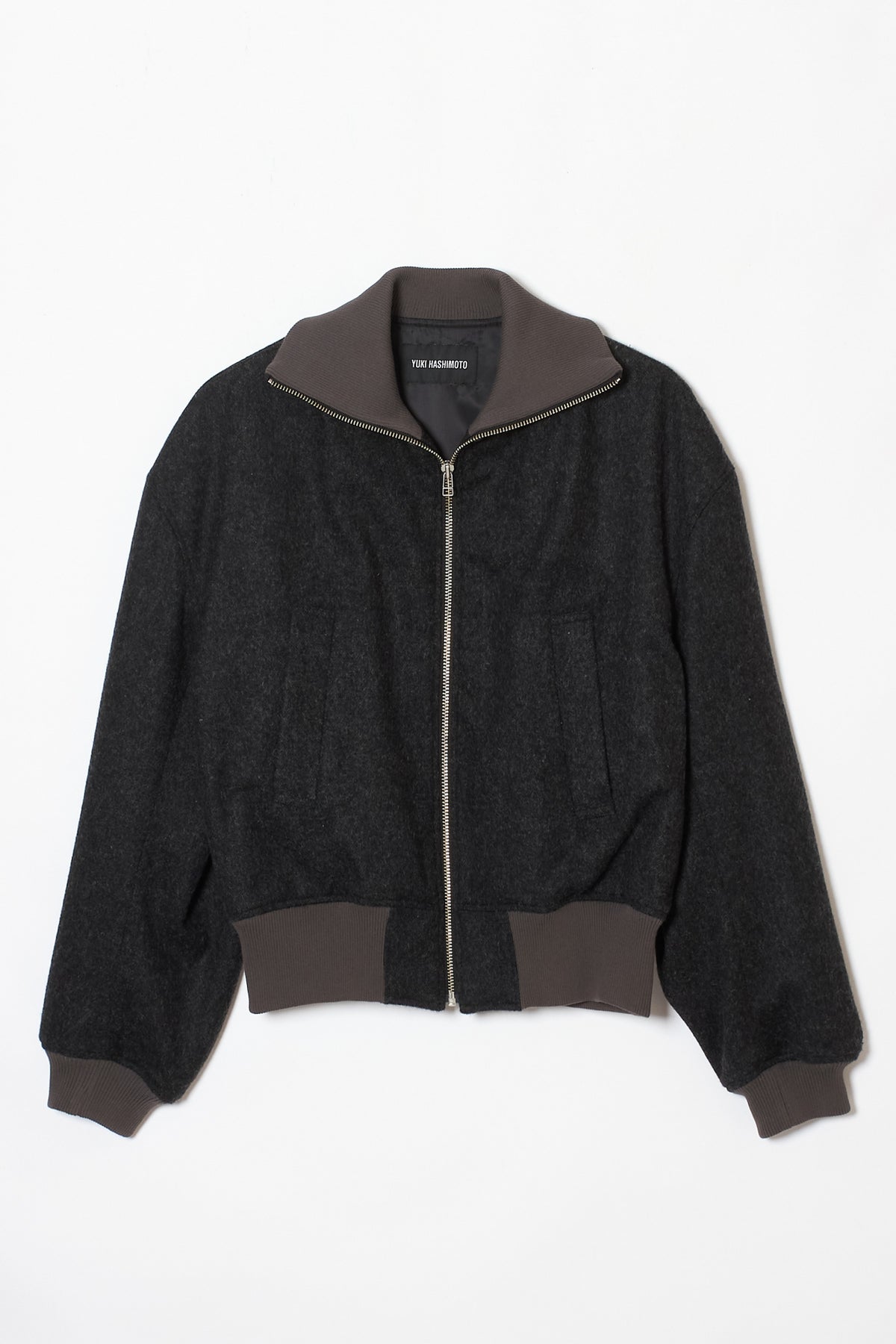 CROPPED FLIGHT JACKET DARK GREY