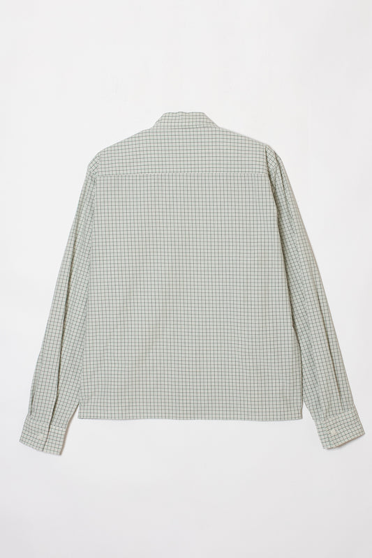CROPPED GLASS HOLDER SHIRTS GREEN CHECK