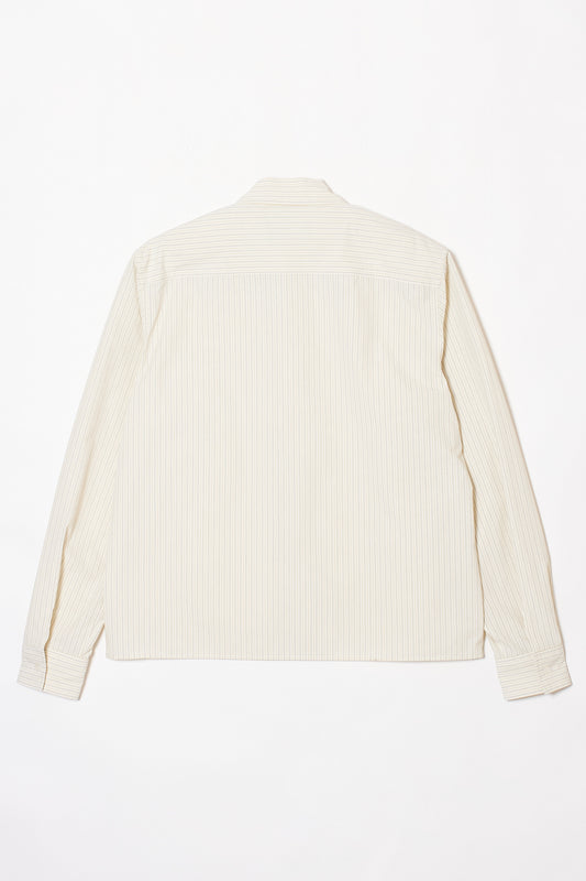 CROPPED GLASS HOLDER SHIRTS IVORY STRIPE