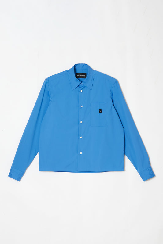 CROPPED GLASS HOLDER SHIRTS BLUE