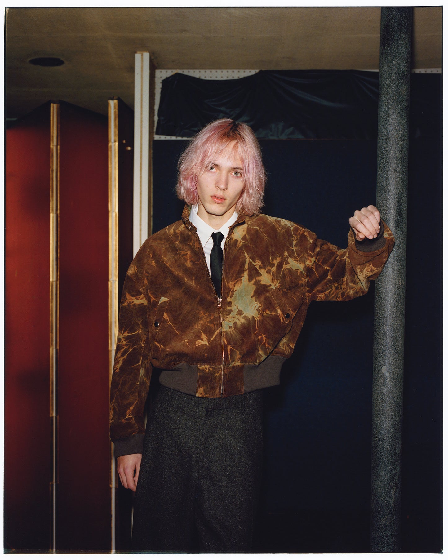 CORDUROY HARRINGTON JACKET BLACK