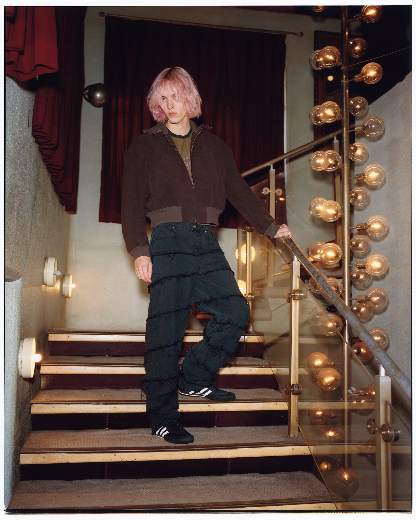 SPIRAL 5 POCKET PANTS BLACK